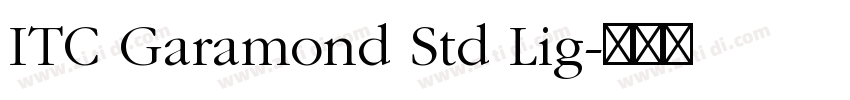 ITC Garamond Std Lig字体转换